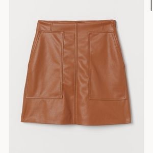 Faux leather mini skirt
